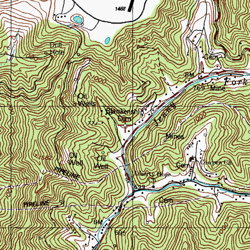 Topographic Map of Blankenship Cemetery, KY