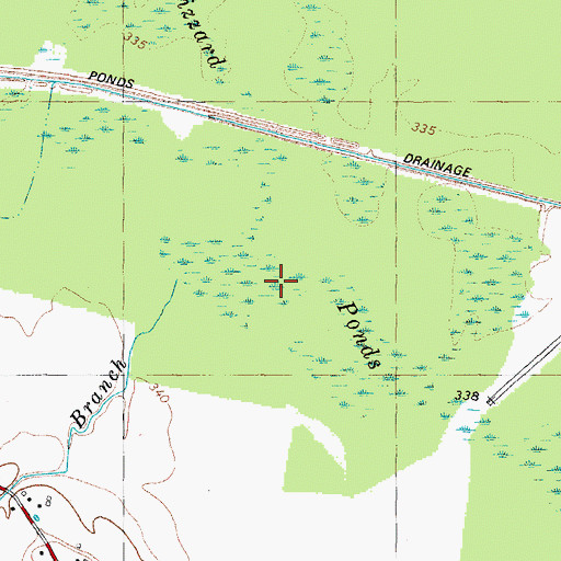 Topographic Map of Blizzard Ponds, KY