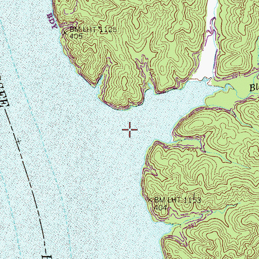 Topographic Map of Blockhouse Creek, KY