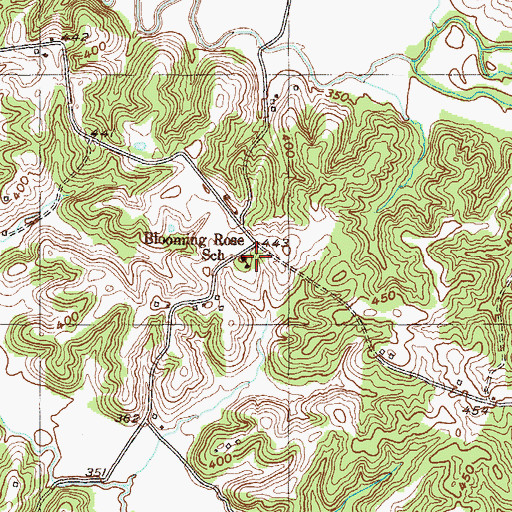 Topographic Map of Blooming Rose School, KY
