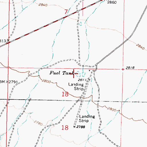 Topographic Map of Fuel Tank, AZ
