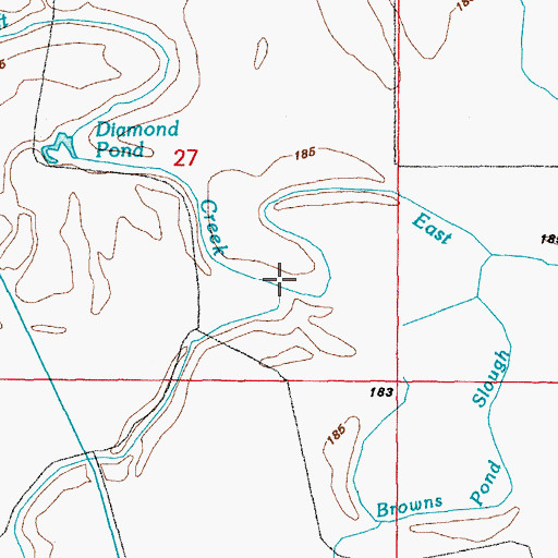 Topographic Map of East Branch Raft Creek, AR