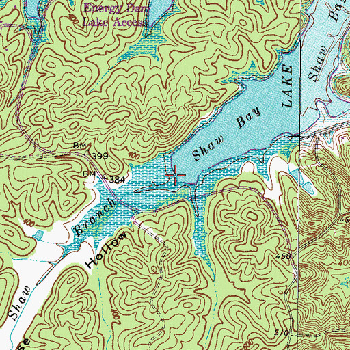 Topographic Map of Boardinghouse Hollow, KY