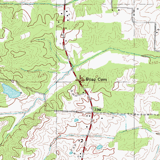 Topographic Map of Boaz Cemetery, KY