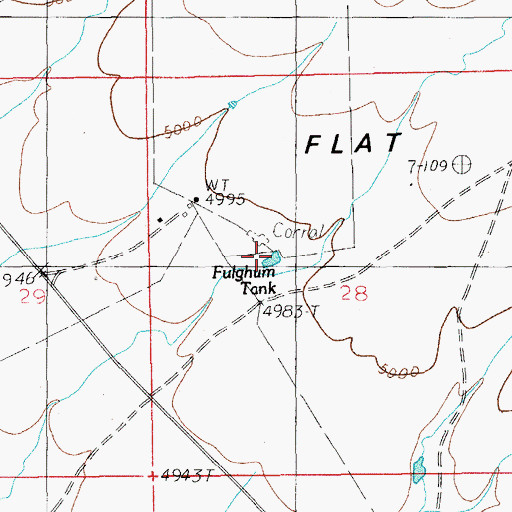 Topographic Map of Fulghum Tank, AZ