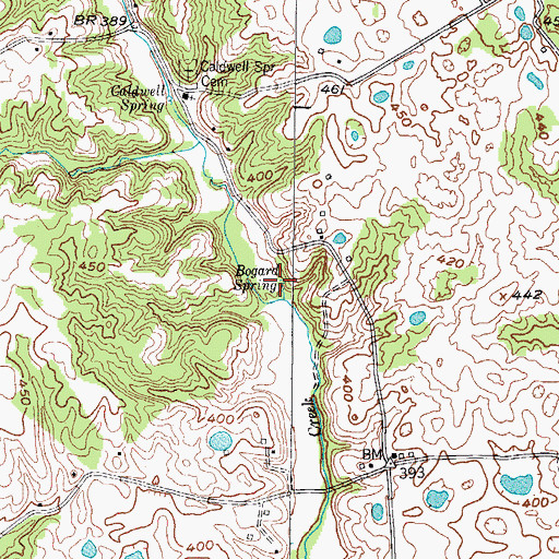 Topographic Map of Bogard Spring, KY