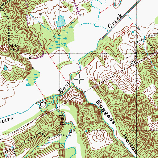 Topographic Map of Boggess Hollow, KY
