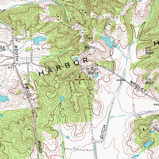 Topographic Map of Bon Harbor Hills, KY