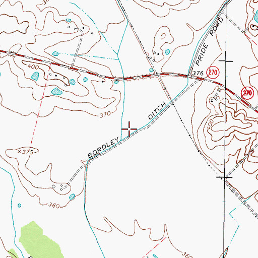 Topographic Map of Bordley Ditch, KY