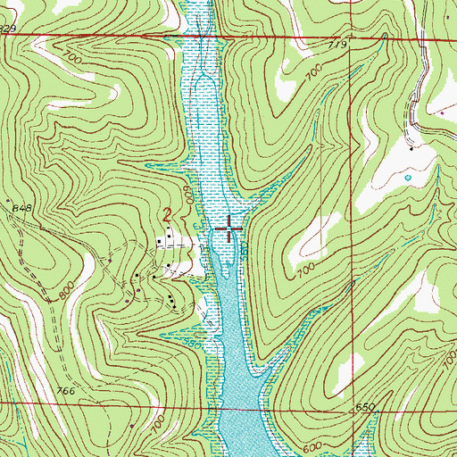 Topographic Map of East Pigeon Creek, AR