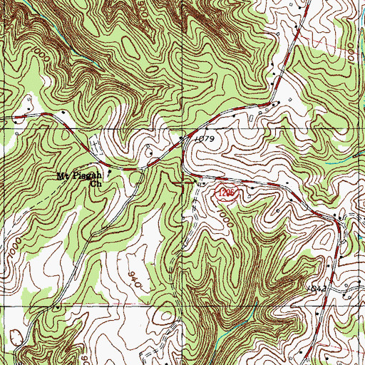 Topographic Map of Bow School, KY
