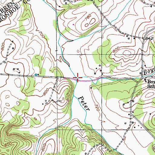 Topographic Map of Boyd Branch, KY