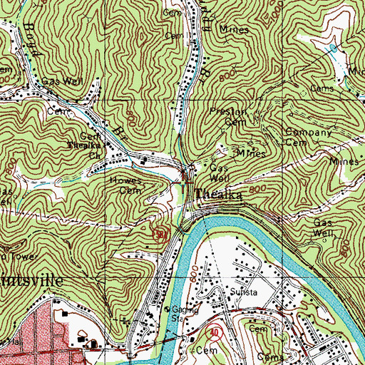 Topographic Map of Boyd Branch, KY