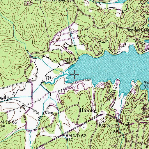 Topographic Map of Boyds Branch, KY