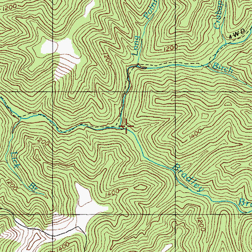 Topographic Map of Bradley Branch, KY