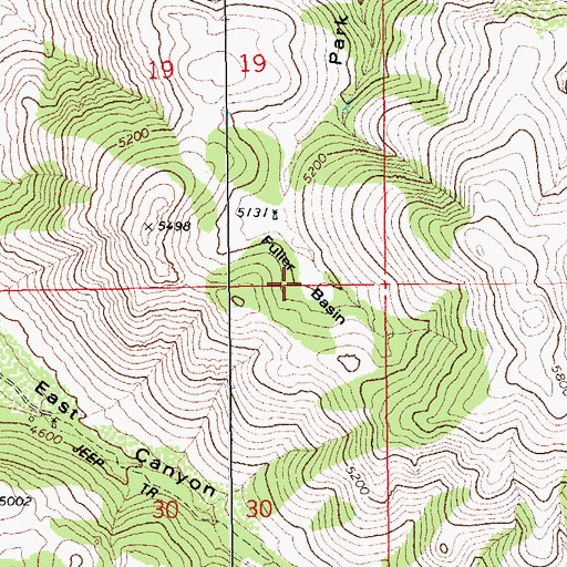 Topographic Map of Fuller Basin, AZ