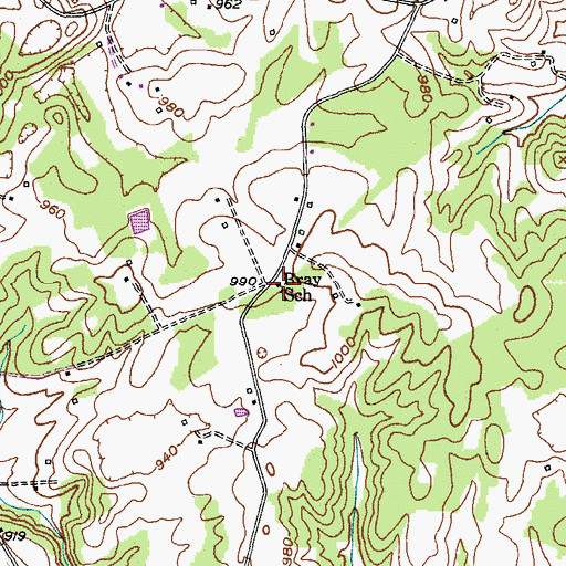 Topographic Map of Bray School, KY
