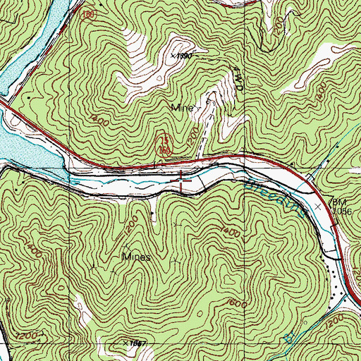 Topographic Map of Breeding Creek, KY
