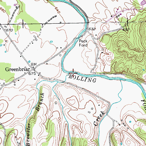 Topographic Map of Brewster Branch, KY
