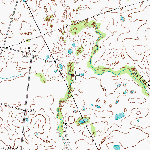 Topographic Map of Brewster Creek, KY
