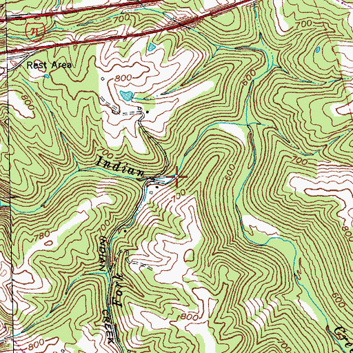 Topographic Map of Briar Fork, KY