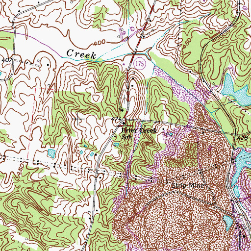 Topographic Map of Brier Creek School, KY