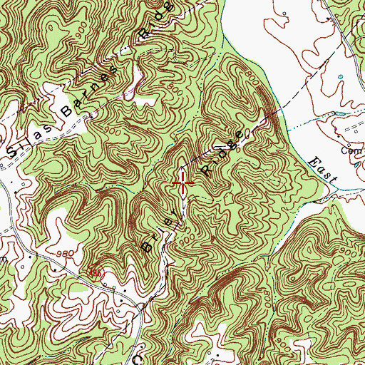 Topographic Map of Brier Ridge, KY