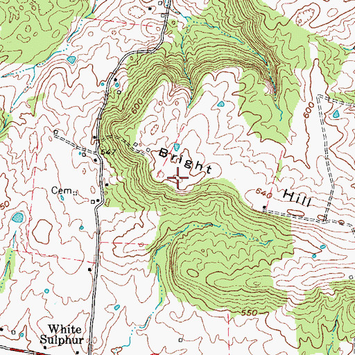 Topographic Map of Bright Hill, KY