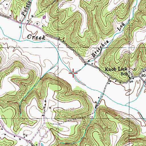 Topographic Map of Britches Leg Branch, KY