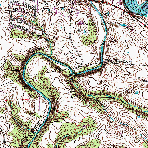 Topographic Map of Britton Run, KY