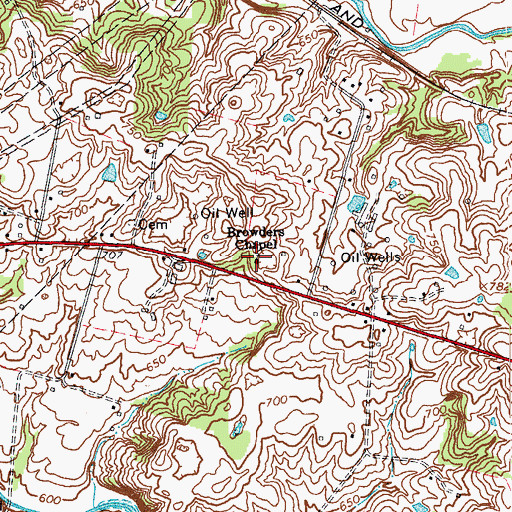 Topographic Map of Browders Chapel, KY