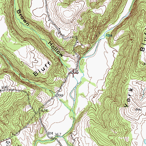 Topographic Map of Brown Hollow, KY