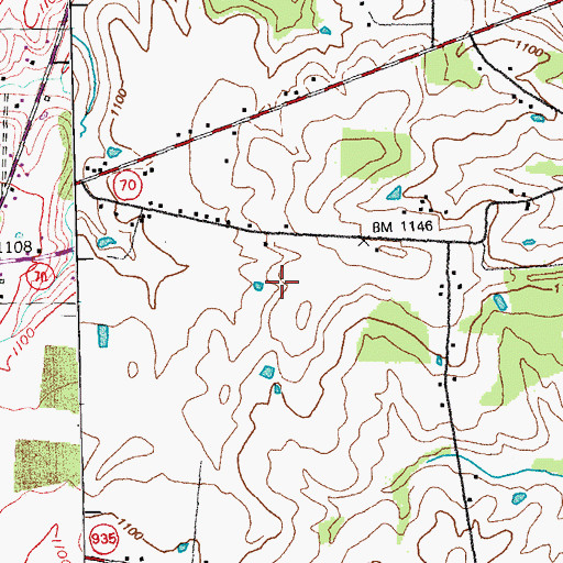 Topographic Map of Brown School, KY
