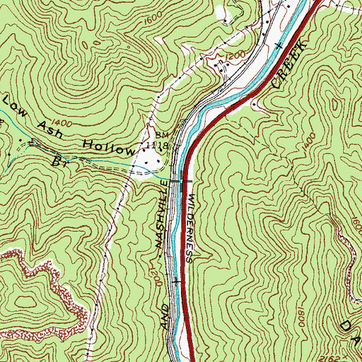 Topographic Map of Browne Branch, KY