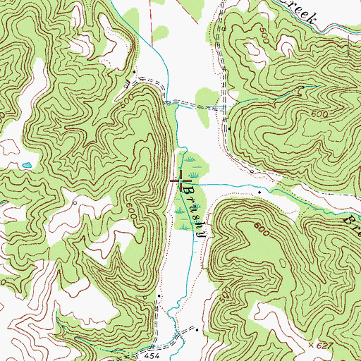 Topographic Map of Browns Branch, KY
