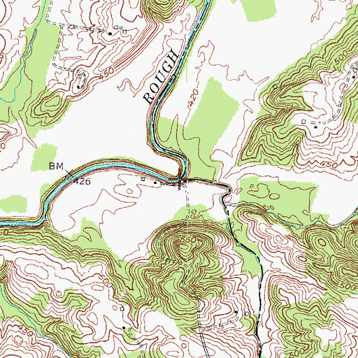Topographic Map of Browns Creek, KY