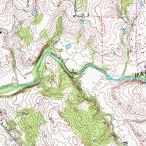 Topographic Map of Brush Creek, KY