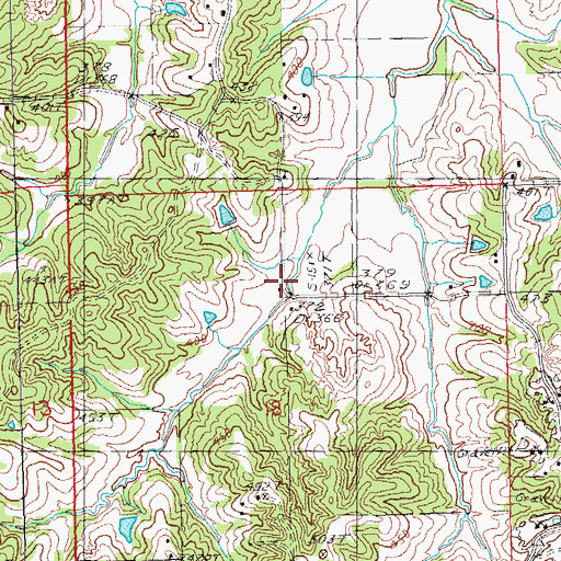 Topographic Map of Ebenezer Church, AR