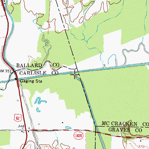Topographic Map of Brush Creek, KY