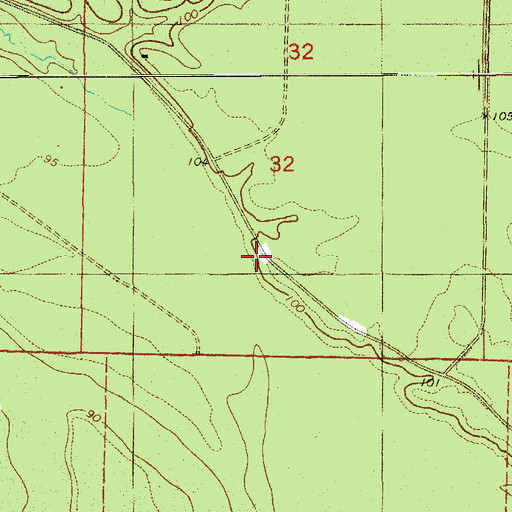 Topographic Map of Ebenezer School, AR