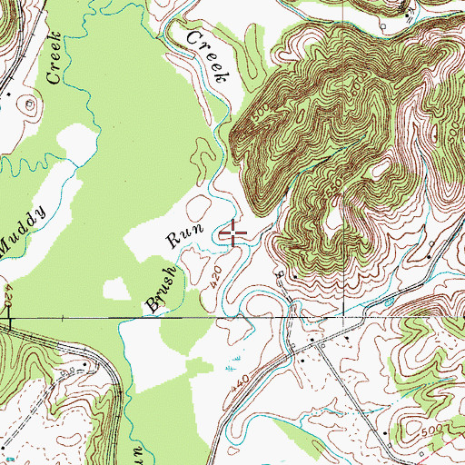 Topographic Map of Brush Run, KY