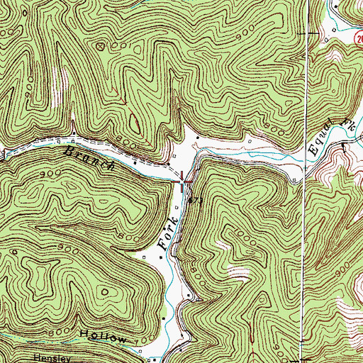 Topographic Map of Brushy Branch, KY