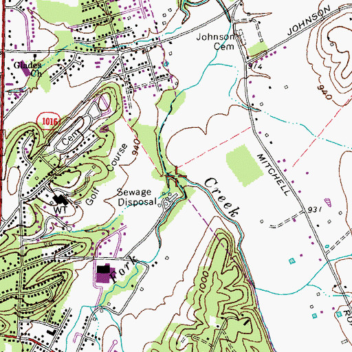Topographic Map of Brushy Fork, KY