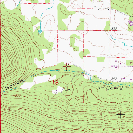 Topographic Map of Ed Taylor Hollow, AR