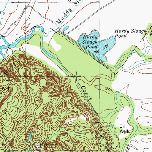 Topographic Map of Brushy Slough, KY
