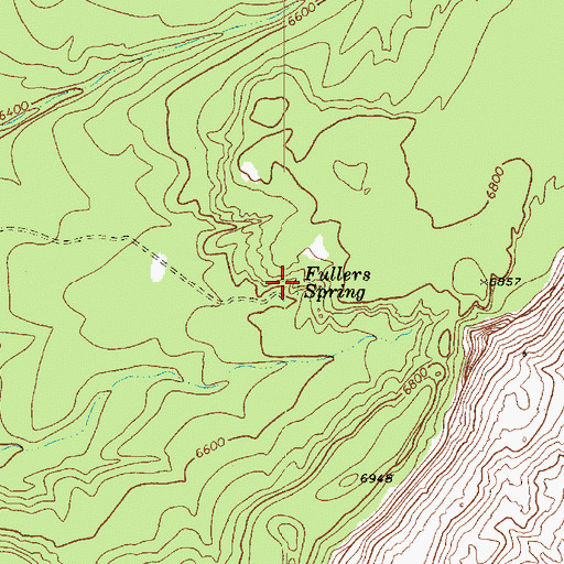 Topographic Map of Fullers Spring, AZ