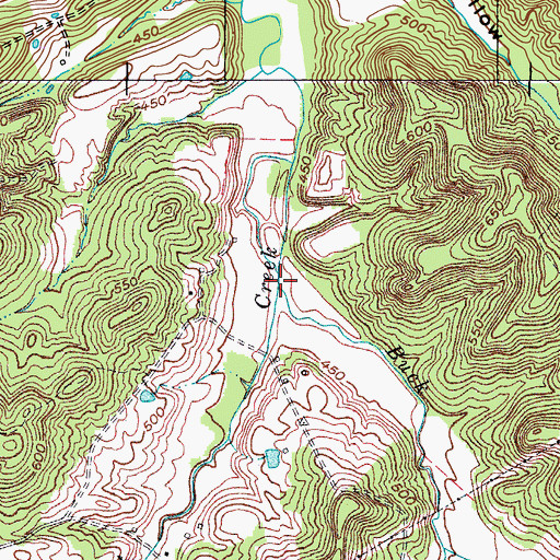 Topographic Map of Buck Creek, KY