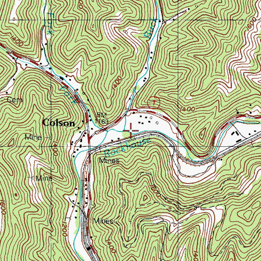 Topographic Map of Buck Creek, KY