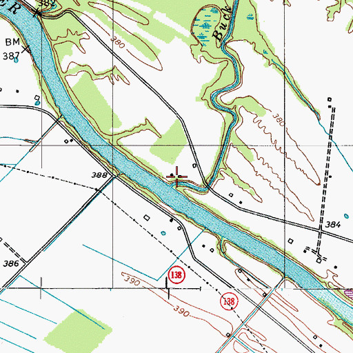 Topographic Map of Buck Creek, KY