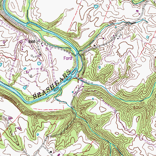 Topographic Map of Buck Creek, KY